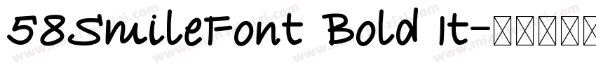 58SmileFont Bold It字体转换